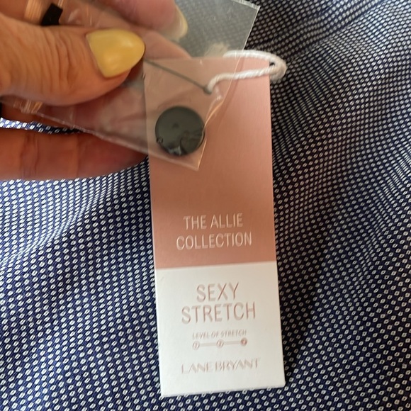 Lane Bryant The Allie Bootcut Pant Blue w/ tiny dot pattern Women’s Plus 22 NWT - Picture 4 of 12